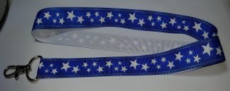 Blå Band Vita Stjärnor Blått Vit Vitt Blandat Mönster