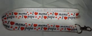 I Love Mama Papa Text Vit Vitt Röd Rött Svart