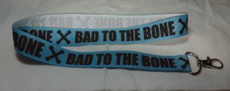 Text Bad Bone Blått band Blå Svart Blandat Texten