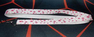 Vitt Band Rosa Stjärnor Blandat Mönster Vit Vita