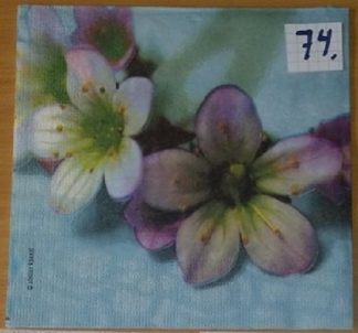 1 st Servett: med blommor nr 74